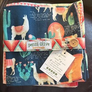 Handmade Llama Print Napkins - Set of 4